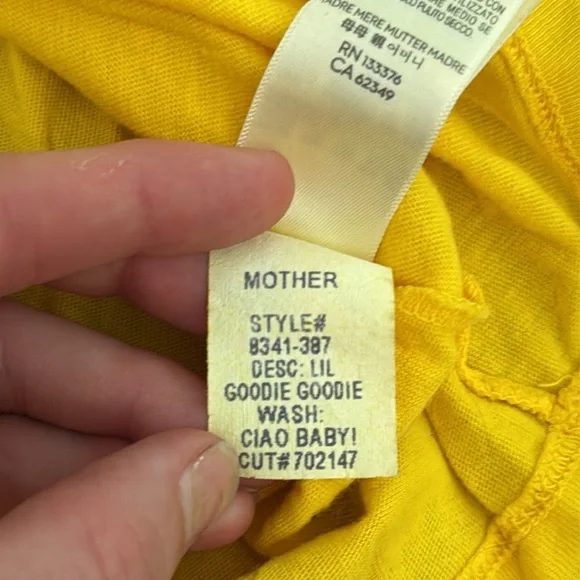 MOTHER Yellow 'Ciao Baby!' Tee - Picture 4 of 5